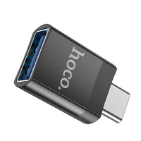 Thumbnail for Hoco UA17 USB-C Male to USB-A Female OTG Adapter - Black