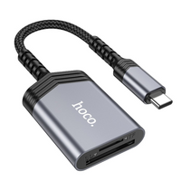 Thumbnail for Hoco UA25C USB-C 2 in 1 Card Reader - Gray