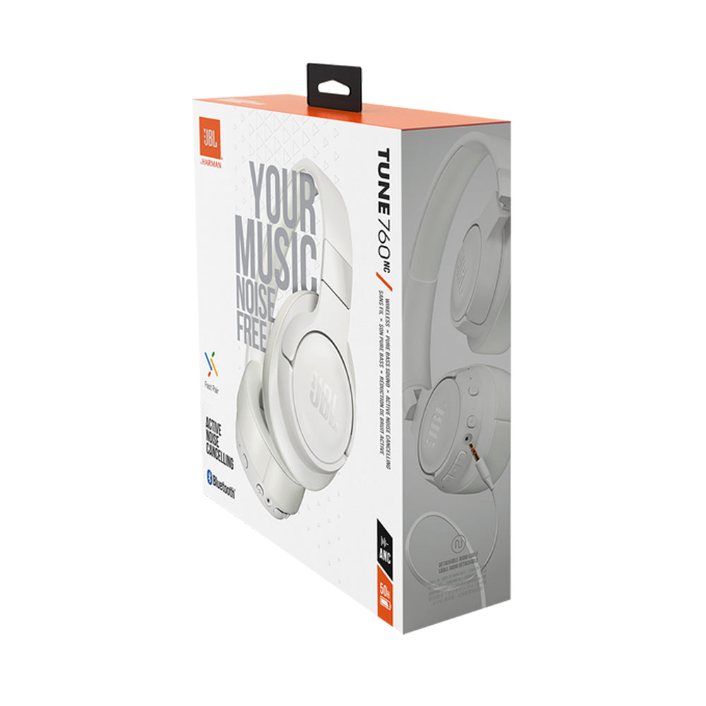 JBL Tune 760NC Wireless Over-ear Noise Cancelling Headphone - White