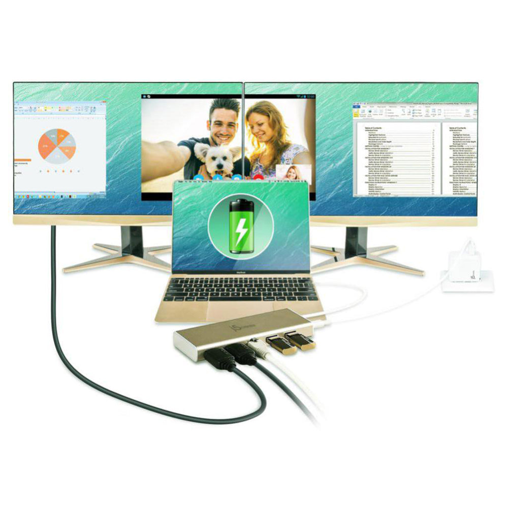 J5create JCD381 USB-C Dual HDMI 2k/4k Mini Dock