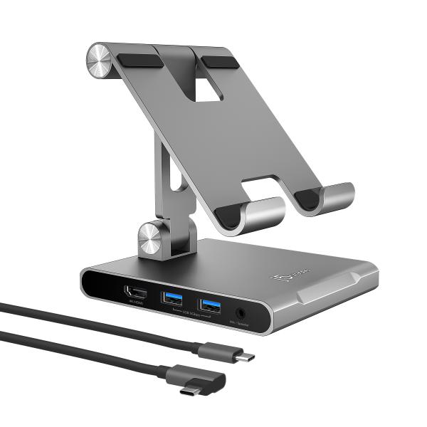 J5create JTS224 Multi-Angle Stand with Docking Station for iPad Pro