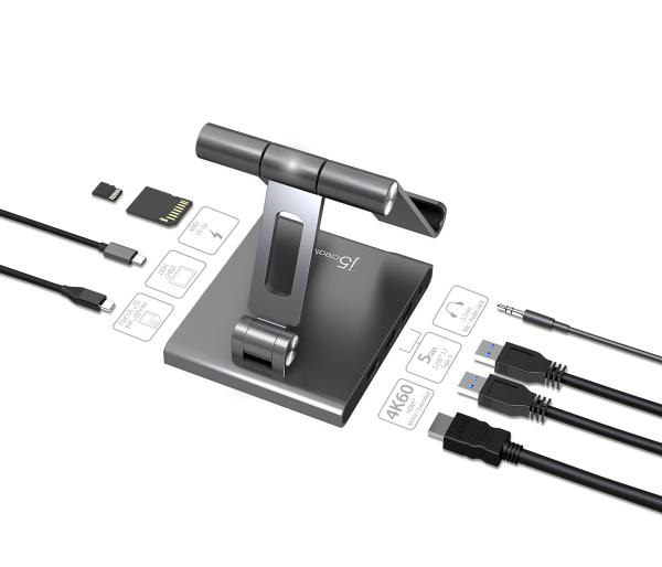 J5create JTS224 Multi-Angle Stand with Docking Station for iPad Pro