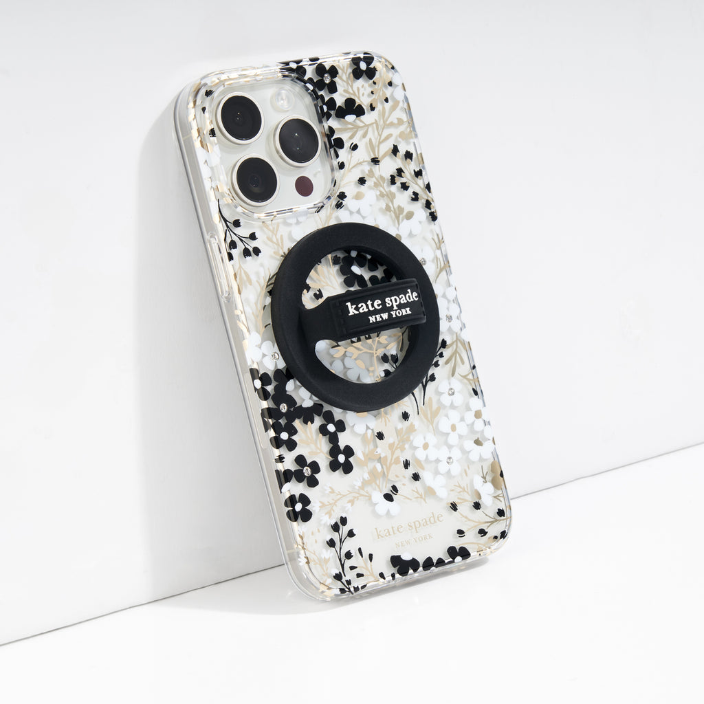 Kate Spade New York Magnetic Phone Loop Grip - Removable and Collapsible - Black