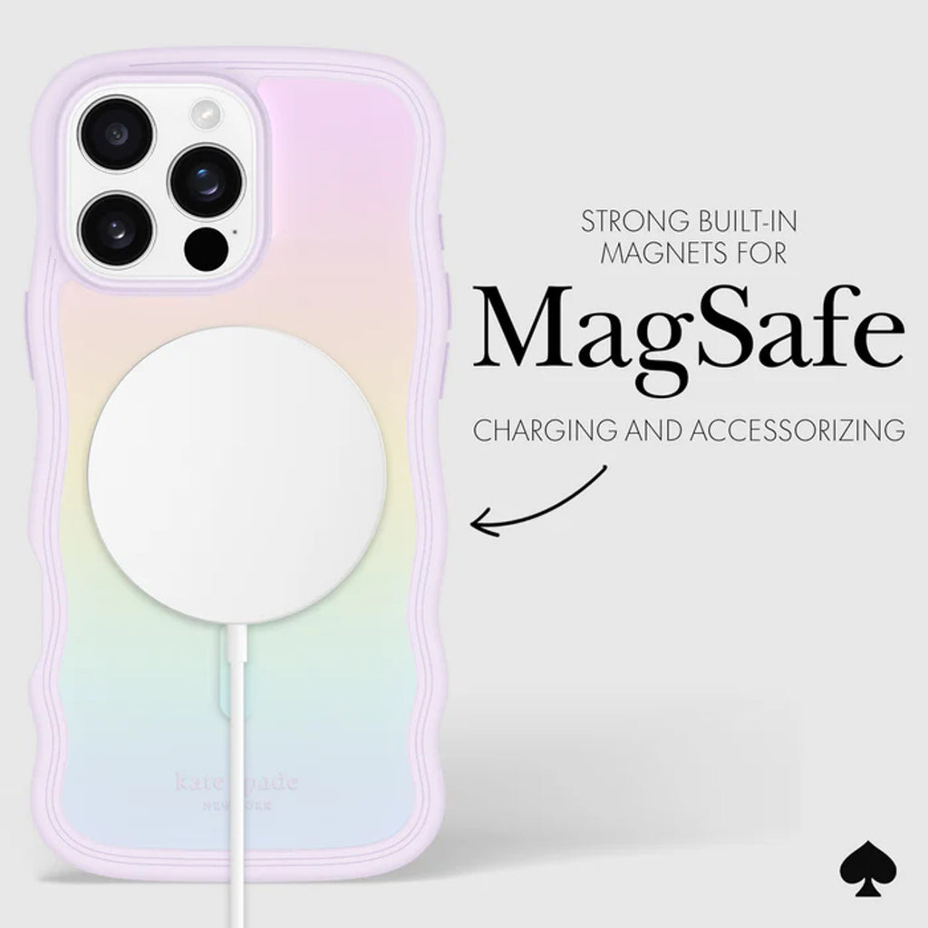 Kate Spade - Wavy Magsafe Case for Apple iPhone 16 Pro Max - Opal Iridescent