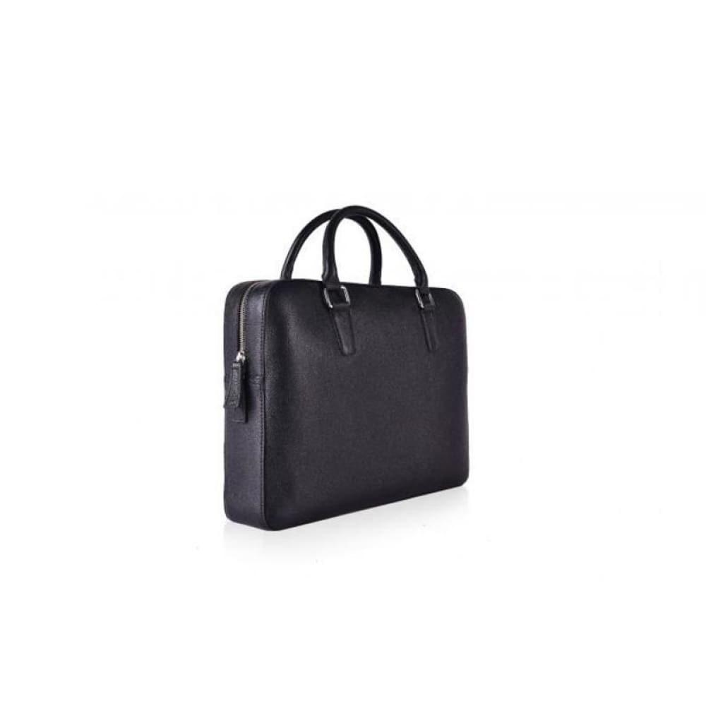 Leather United Laptop Bag - Black (Genuine Leather)