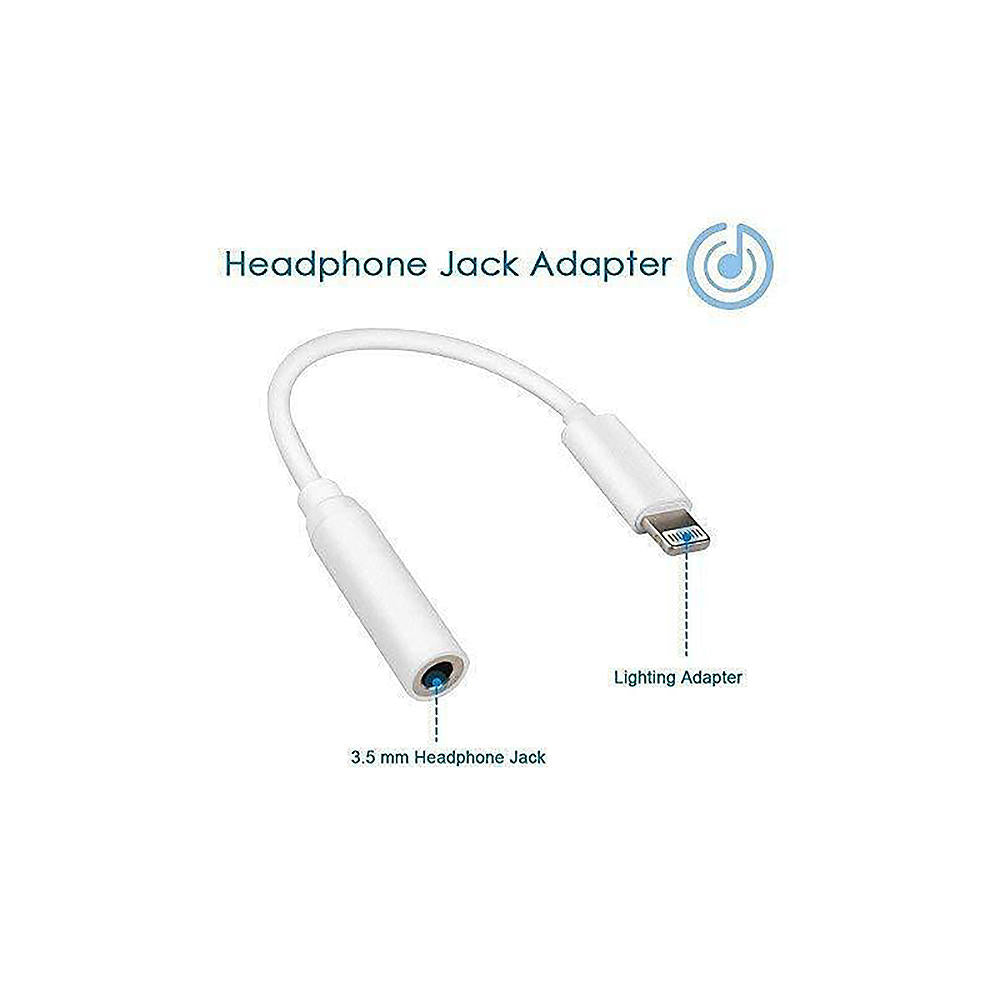 Apple Lightning to 3.5mm Headphone Jack Adapter - White