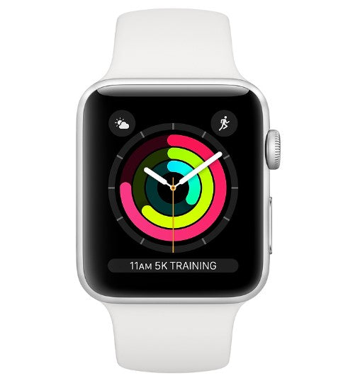 Apple Watch Series 3 38mm Silver Aluminium Case GPS with White Sport Band