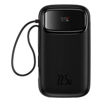 Thumbnail for Baseus Qpow2 Dual-Cable Digital Display Fast Charge Power Bank 20000mAh 22.5W - Black