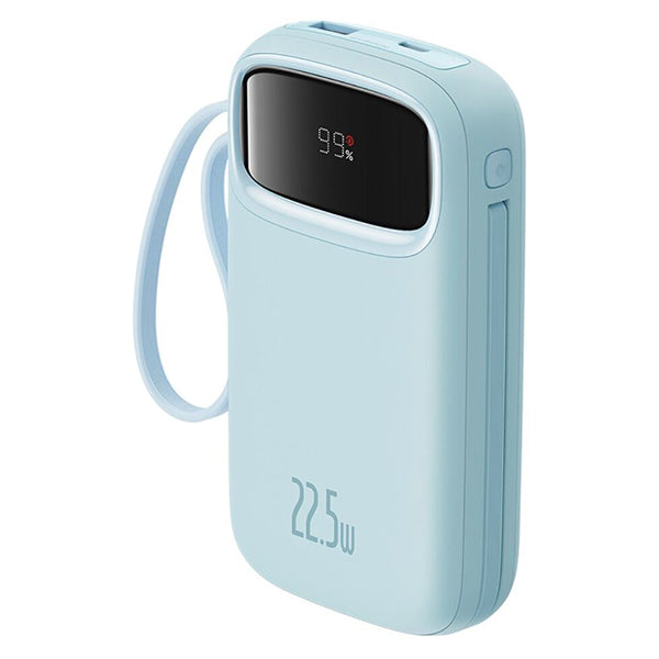 Baseus Qpow2 Dual-Cable Digital Display Fast Charge Power Bank 20000mAh 22.5W - Blue