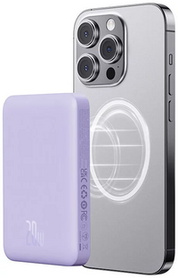 Thumbnail for Baseus Magnetic Mini Wireless Fast Charge Power Bank 10000mAh 20W - Purple