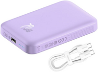 Thumbnail for Baseus Magnetic Mini Wireless Charging Power Bank 6000mAh 20W - Purple