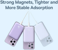 Thumbnail for Baseus Magnetic Mini Wireless Charging Power Bank 6000mAh 20W - Purple