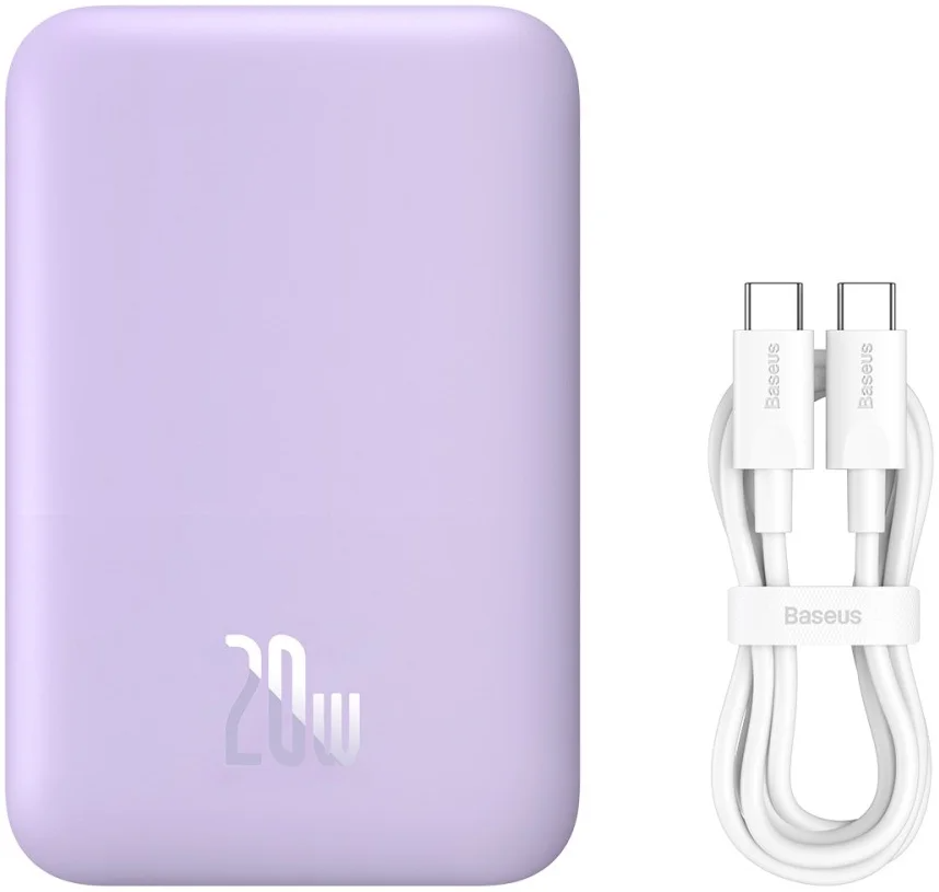 Baseus Magnetic Mini Wireless Charging Power Bank 6000mAh 20W - Purple