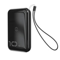 Thumbnail for Baseus MINI lightweight FAST Wireless Qi Charger Power bank 10000mAh with Lanyard - Black