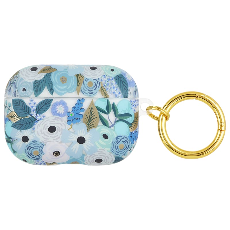 Case-Mate Rifle Paper Case with Ring Clip For Airpods Pro/Pro (2nd Gen) - Garden Blue