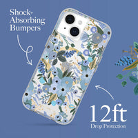 Thumbnail for Case-Mate Rifle Paper MagSafe Case For Apple iPhone 15 - Garden Party Blue
