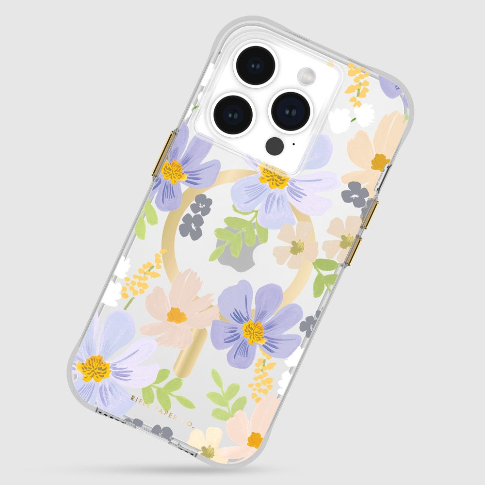 Case-Mate Rifle Paper MagSafe Case For iPhone 15 Pro - Pastel Marguerite