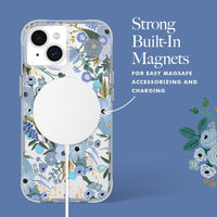 Thumbnail for Case-Mate Rifle Paper Magsafe Case for Apple iPhone 15 Plus - Garden Party Blue