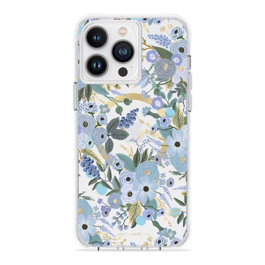 Case-Mate Rifle Paper MagSafe Case For iPhone 15 Pro Max - Garden Party Blue
