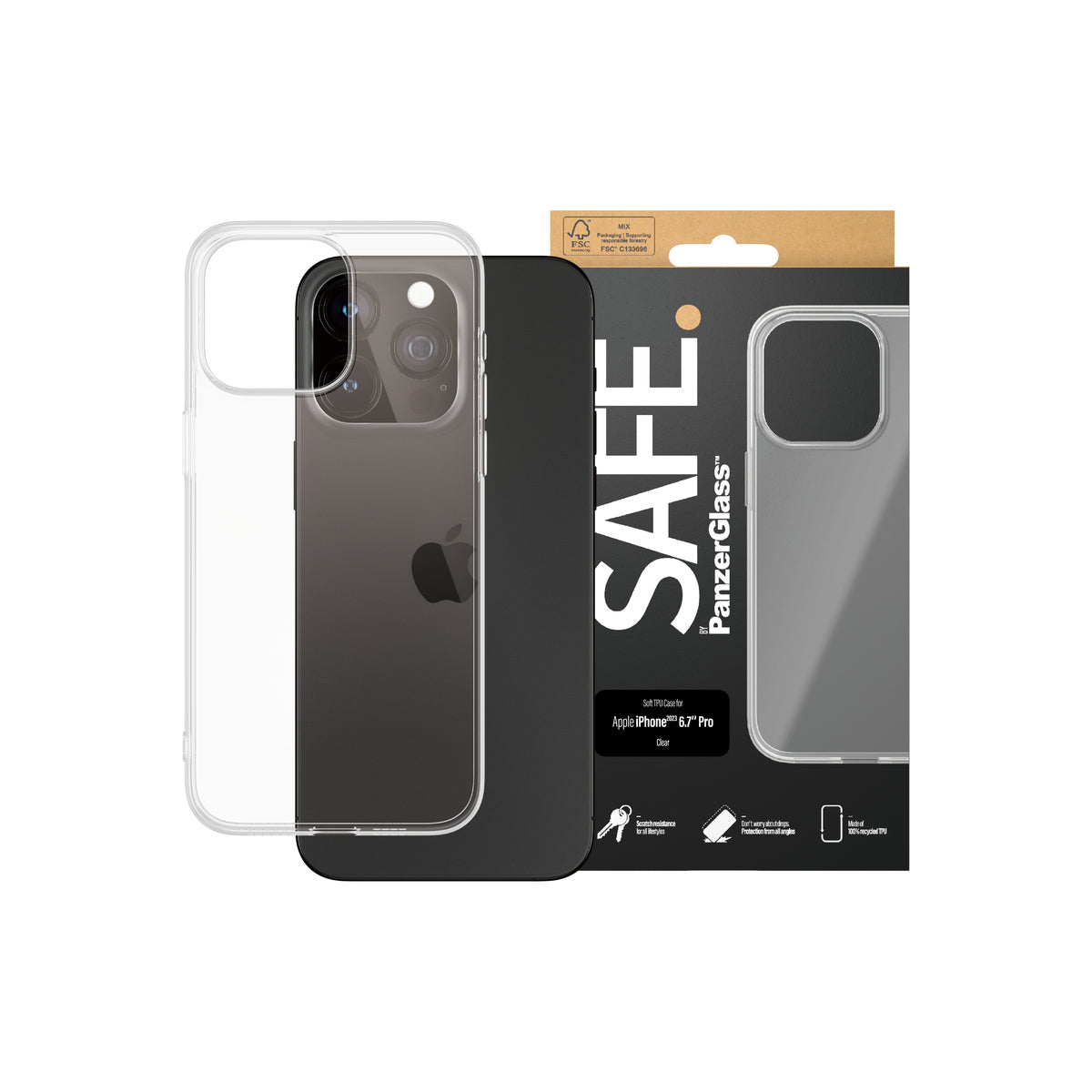 Panzer Glass SAFE TPU Phone Case for iPhone 15 Pro Max