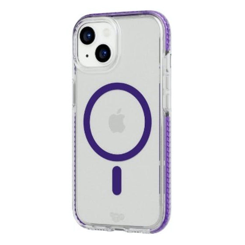 Tech21 EvoCrystal Case with MagSafe for iPhone 15 - Amethyst Purple