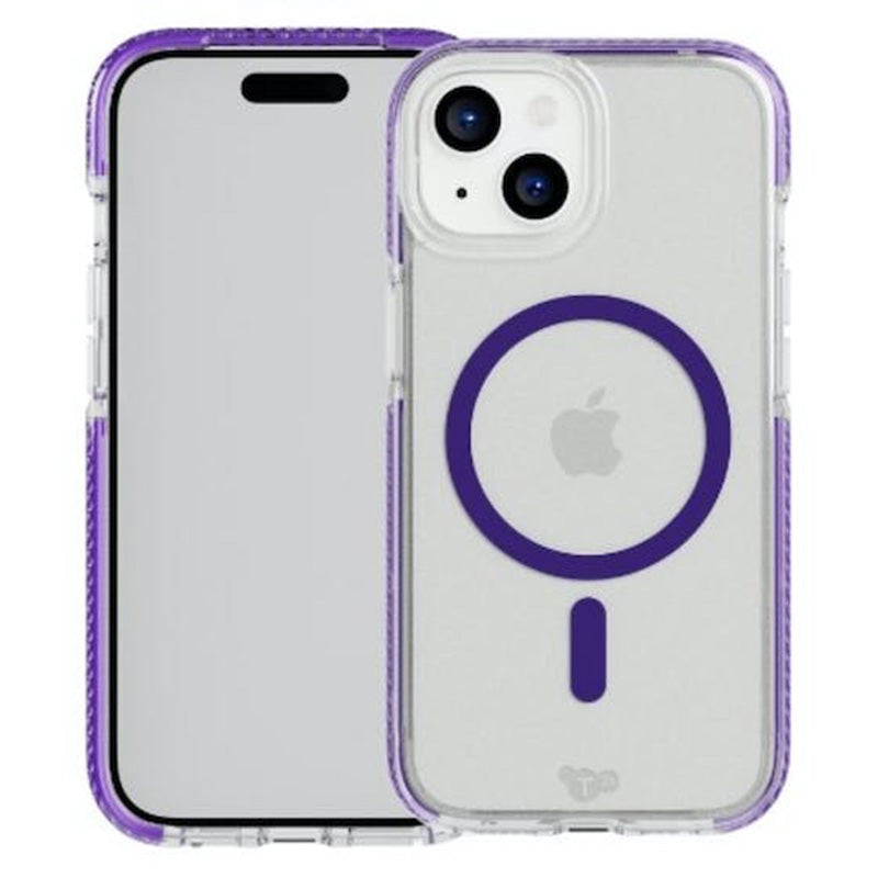 Tech21 EvoCrystal Case with MagSafe for iPhone 15 - Amethyst Purple