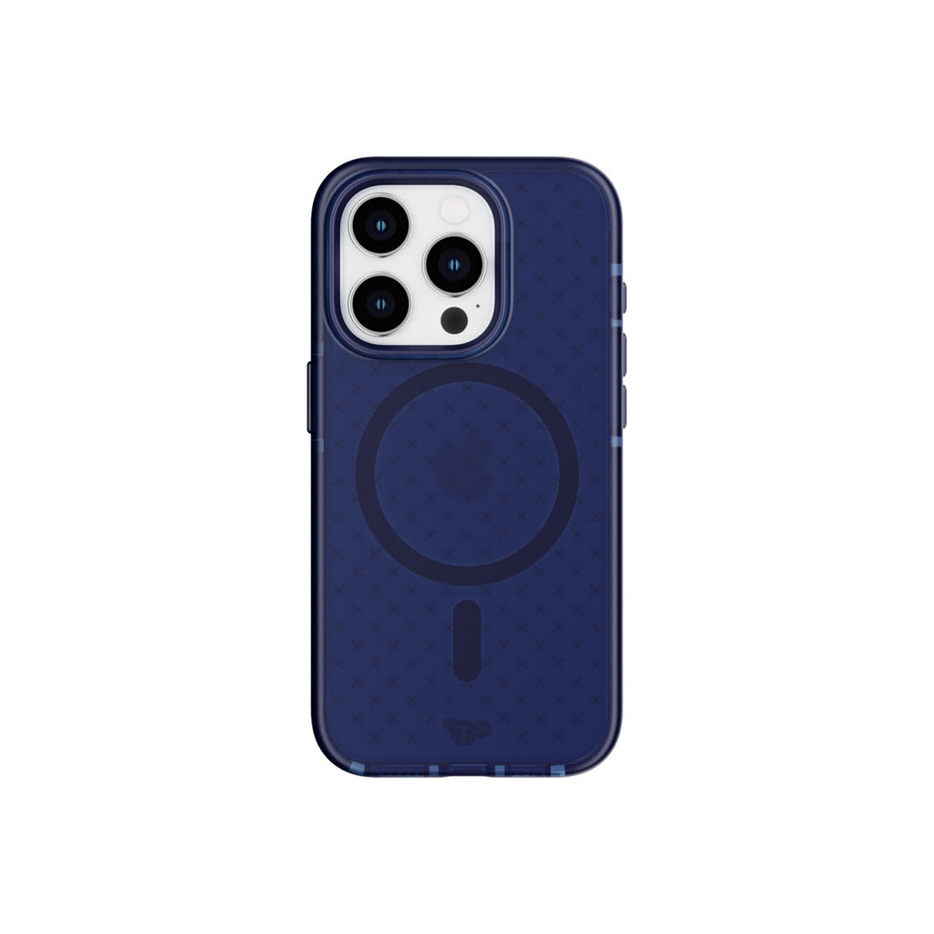 Tech21 Evo Check MagSafe Compatible for iPhone 15 Pro Case - Blue