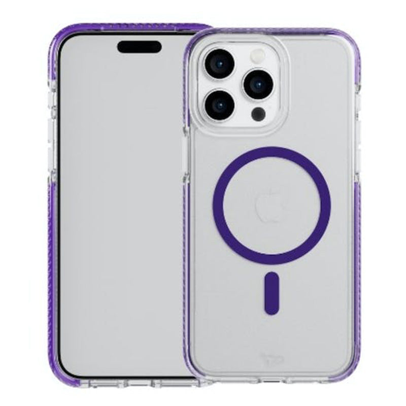 Tech21 EvoCrystal Case with MagSafe for iPhone 15 Pro Max - Amethyst Purple