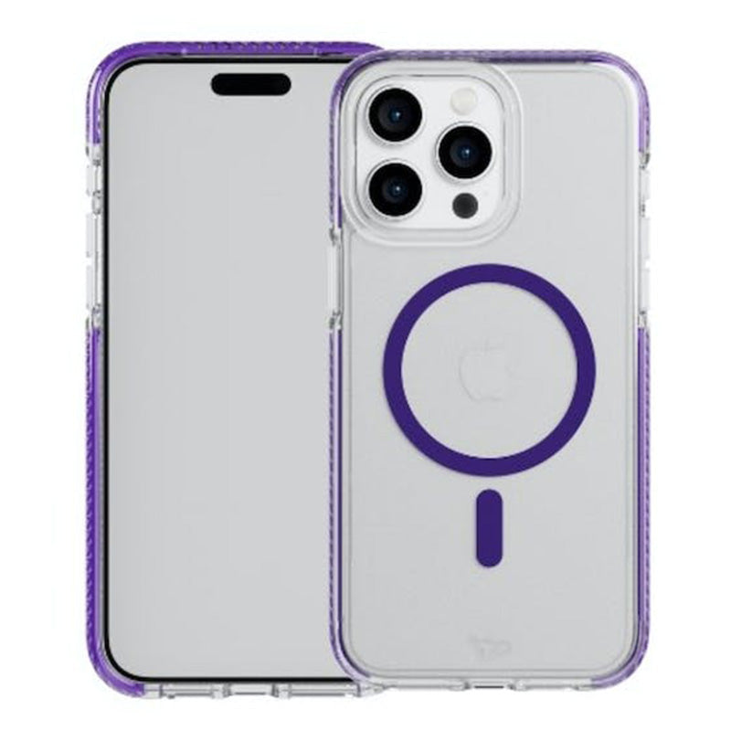 Tech21 EvoCrystal Case with MagSafe for iPhone 15 Pro Max - Amethyst Purple