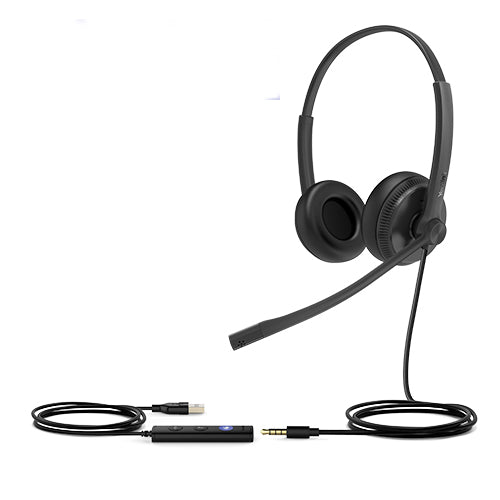 Yealink Teams Certified Wideband Noise Cancelling Headset, USB and 3.5mm Jack