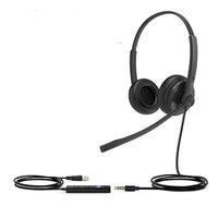 Thumbnail for Yealink Teams Certified Wideband Noise Cancelling Headset, USB and 3.5mm Jack