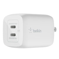 Thumbnail for Belkin BOOST UP Dual USB-C Wall Charger GaN 65W with PPS - White