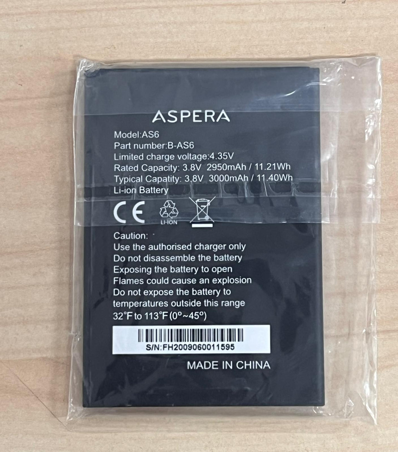 Replacement Battery Suits Aspera AS6