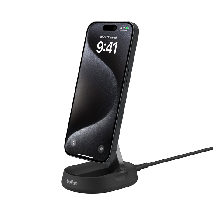 Belkin BoostCharge Pro Magnetic Charging Stand w/Qi2 - Black