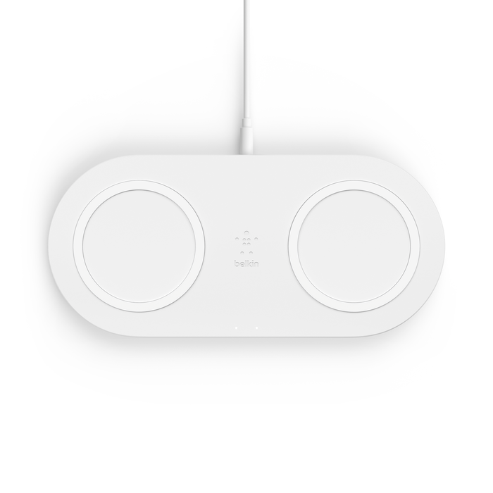 Belkin BoostCharge 10W Dual Wireless Charger 2x Pads - White (includes AC Charger)
