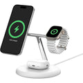 Belkin BoostCharge PRO 3-in-1 Qi2 15W Wireless Charger Stand MagSafe 2024 Model - White