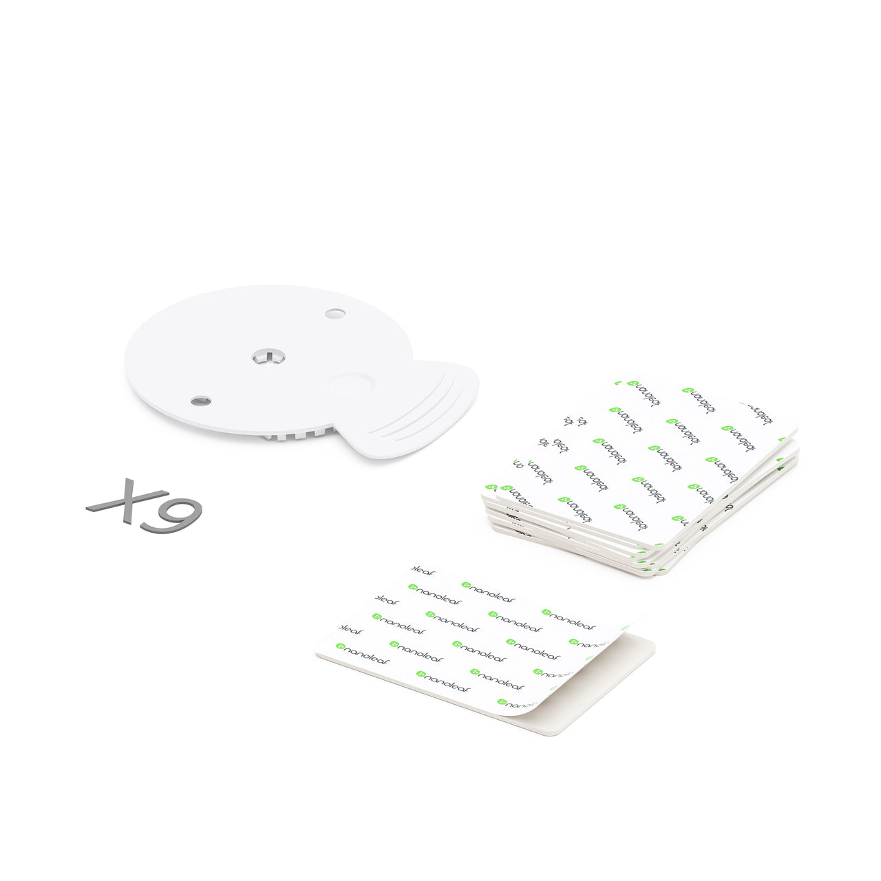 Nanoleaf Shapes Mounting Plate + Tape - 9 Pack