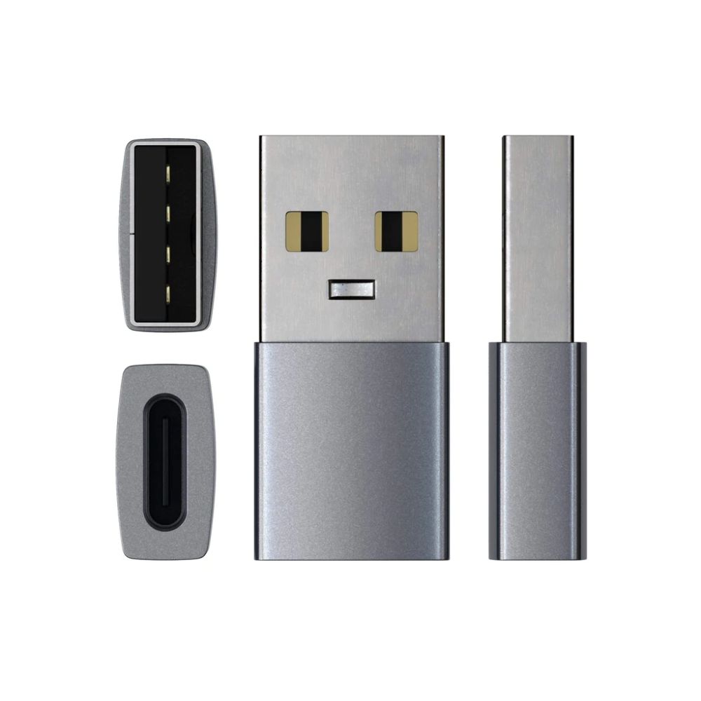 Satechi Aluminium USB-A to USB-C Adapter - Space Grey