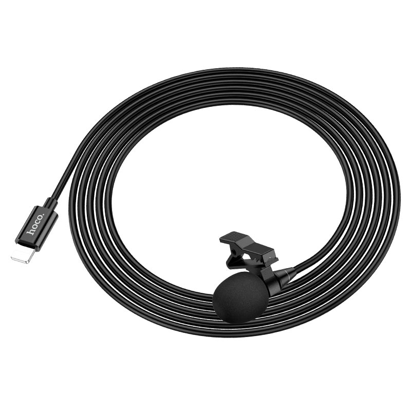 Hoco iPhone Lightning To Microphone L14 Cable 2m Length - Black