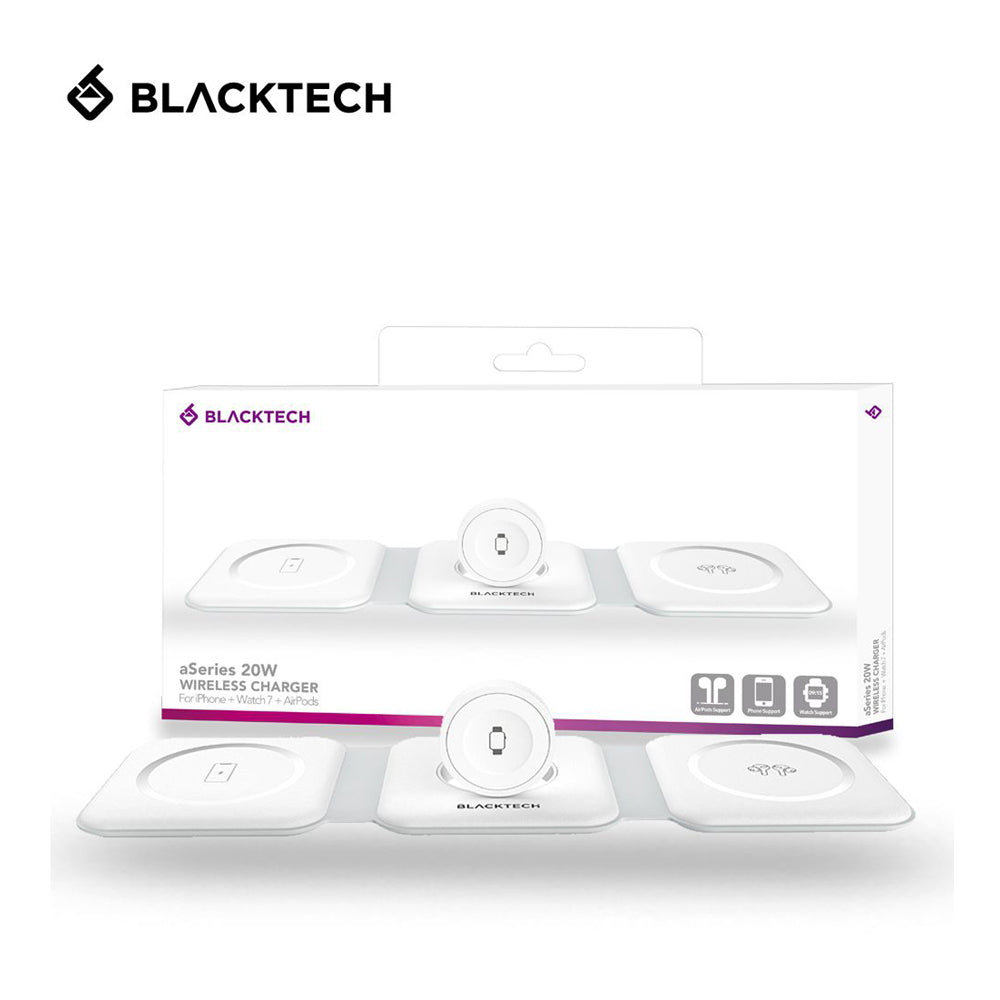 Blacktech aSeries 3 in 1 20w Wireless Charger MHW1 - White