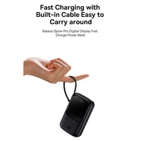 Thumbnail for Baseus 20W 10000mAh Digital Display Power Bank With Lightning Cable - Black