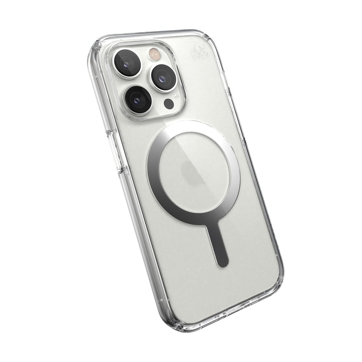 Speck Magsafe Presidio Perfect Cases for iphone 14 Pro - Clear/Silver