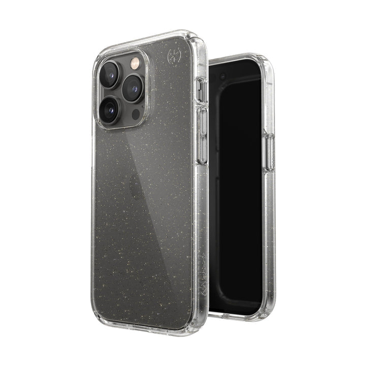 Speck Perfect Glitter Case for iPhone 14 Pro - Clear/Gold Glitter