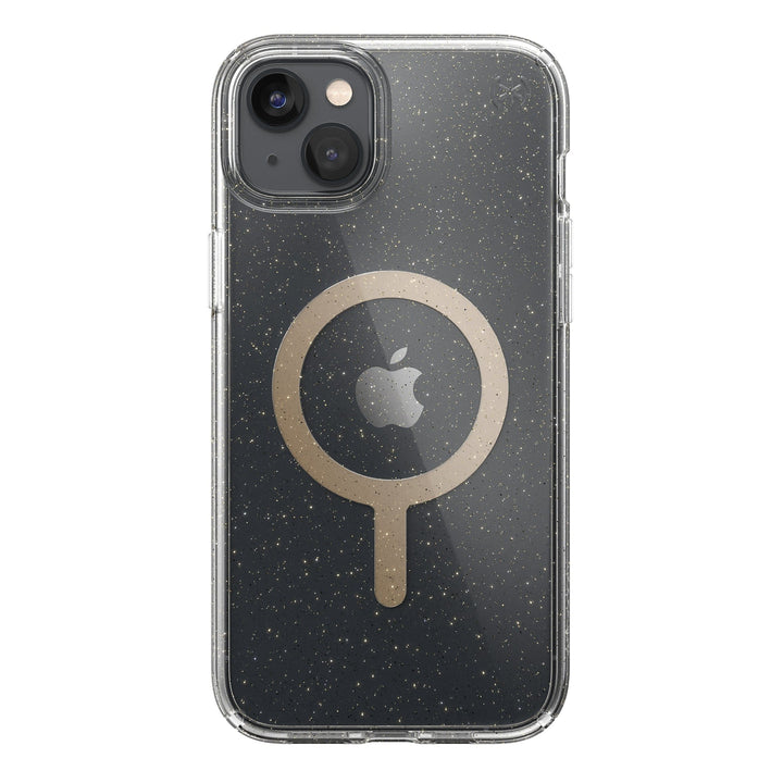 Speck Perfect Glitter Magsafe Case for Iphone 14 Plus - Clear/Gold Glitter