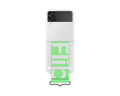 Samsung Silicone Cover With Strap for Galaxy Flip 3 - White