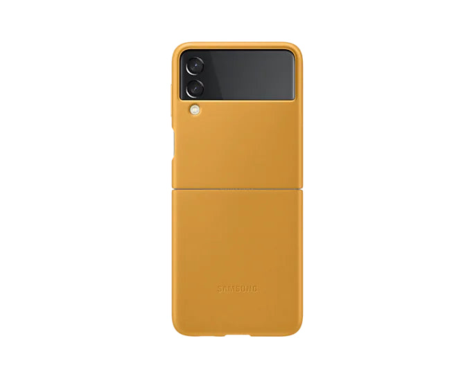 Samsung Leather Cover for Galaxy Flip 3 - Mustard