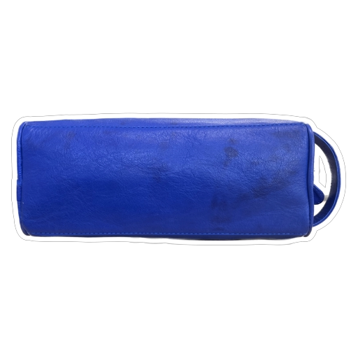 Leather United Unisex Dopp Toiletry Kit Bag - Blue (Genuine Leather)