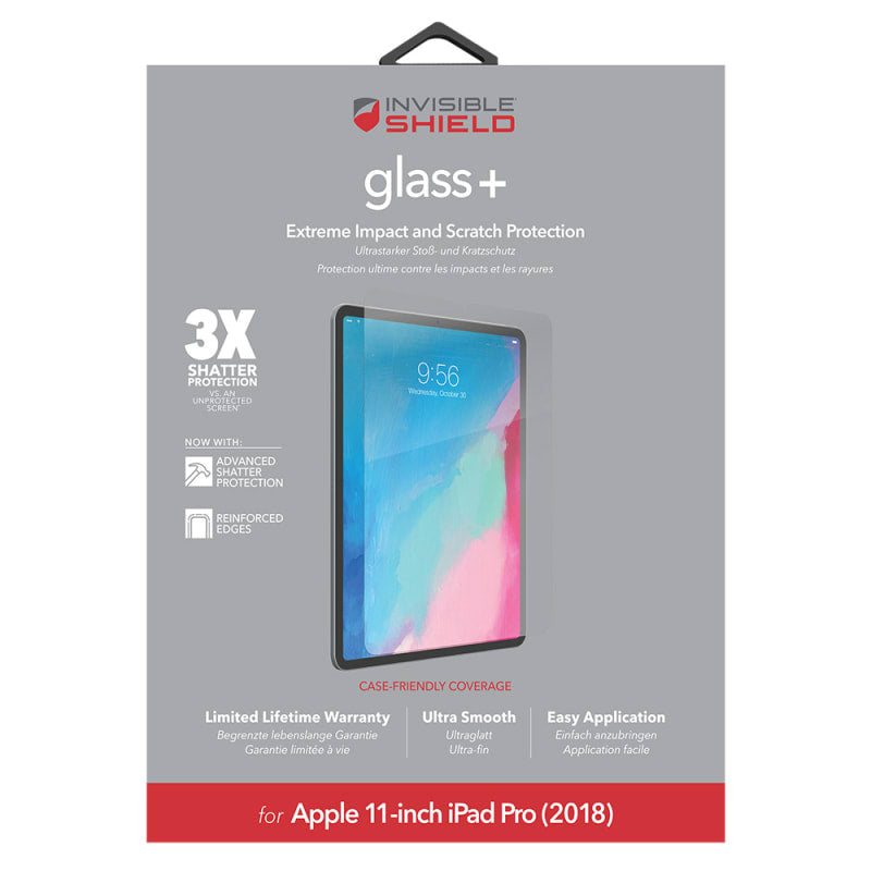InvisibleShield Glass+ Screen For iPad Pro 11 inch (2018/2020) - Clear
