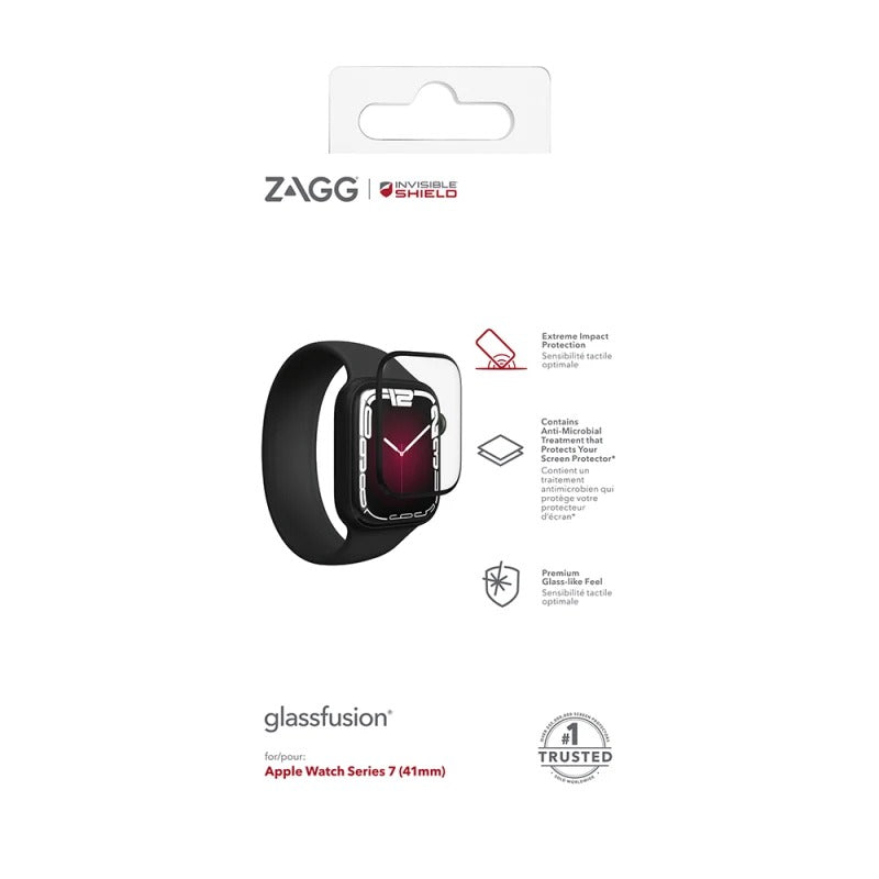 InvisibleShield Glass Fusion Plus D3O Screen Protector for Apple Watch Series 7 (41mm) - Clear