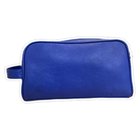 Thumbnail for Leather United Unisex Dopp Toiletry Kit Bag - Blue (Genuine Leather)